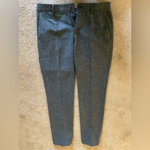 hugo boss gray trousers wool blend with silk.